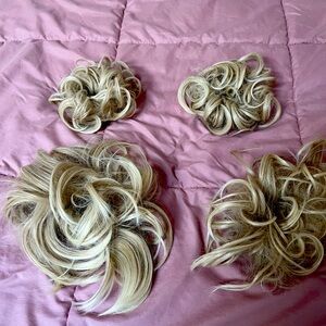 3 Hair pieces Blonde